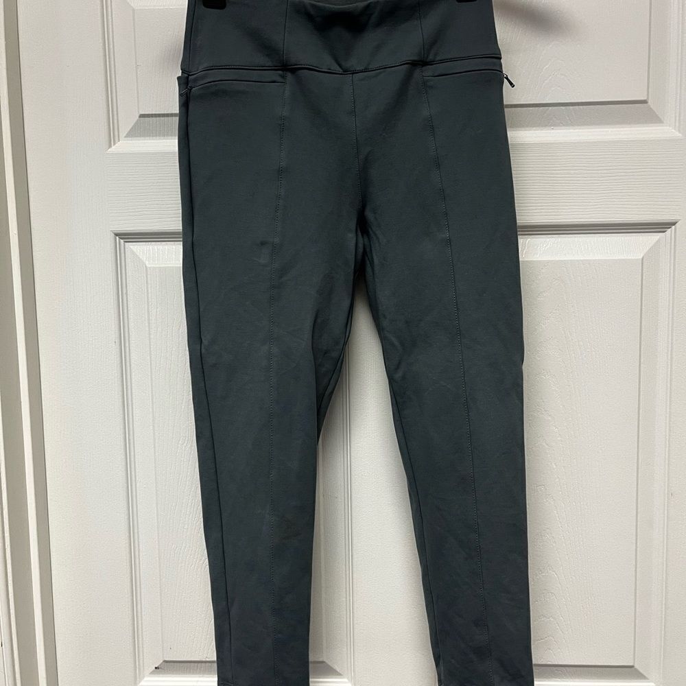 Betabrand Skinny Leg Power-Down Pants Leggings in a Dark Sage sz SP EUC